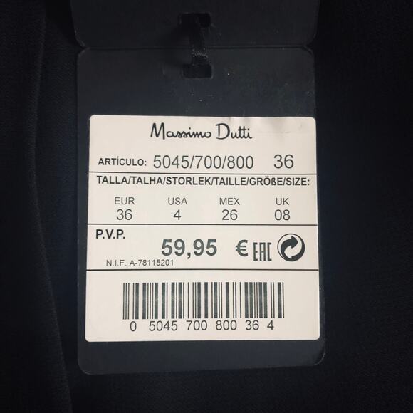 Massimo Dutti Black Trousers - Size 4 - Picture 12 of 12